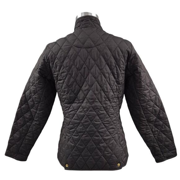 Lands End Quilted Polyester Dark Brown /Pink Lining Jacket Women Sz S 6-8 NWOT - Picture 2 of 6